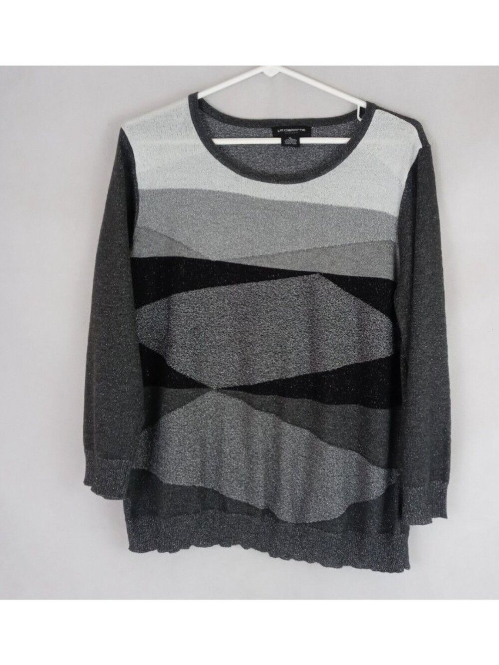 Liz Claiborne Career Women's Metallic Lightweight Sweater Size XL